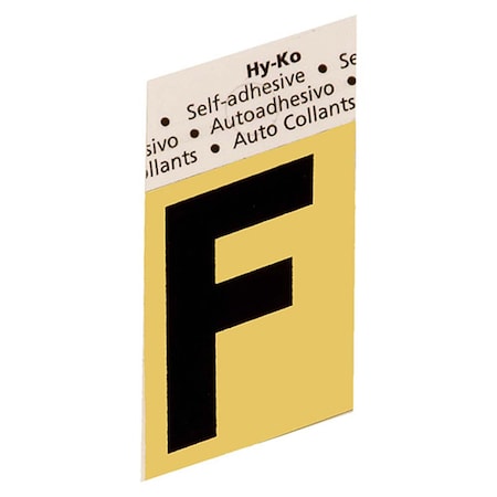 Hy-Ko 1.5 In Gold Aluminum Letter F, 10PK B00262
